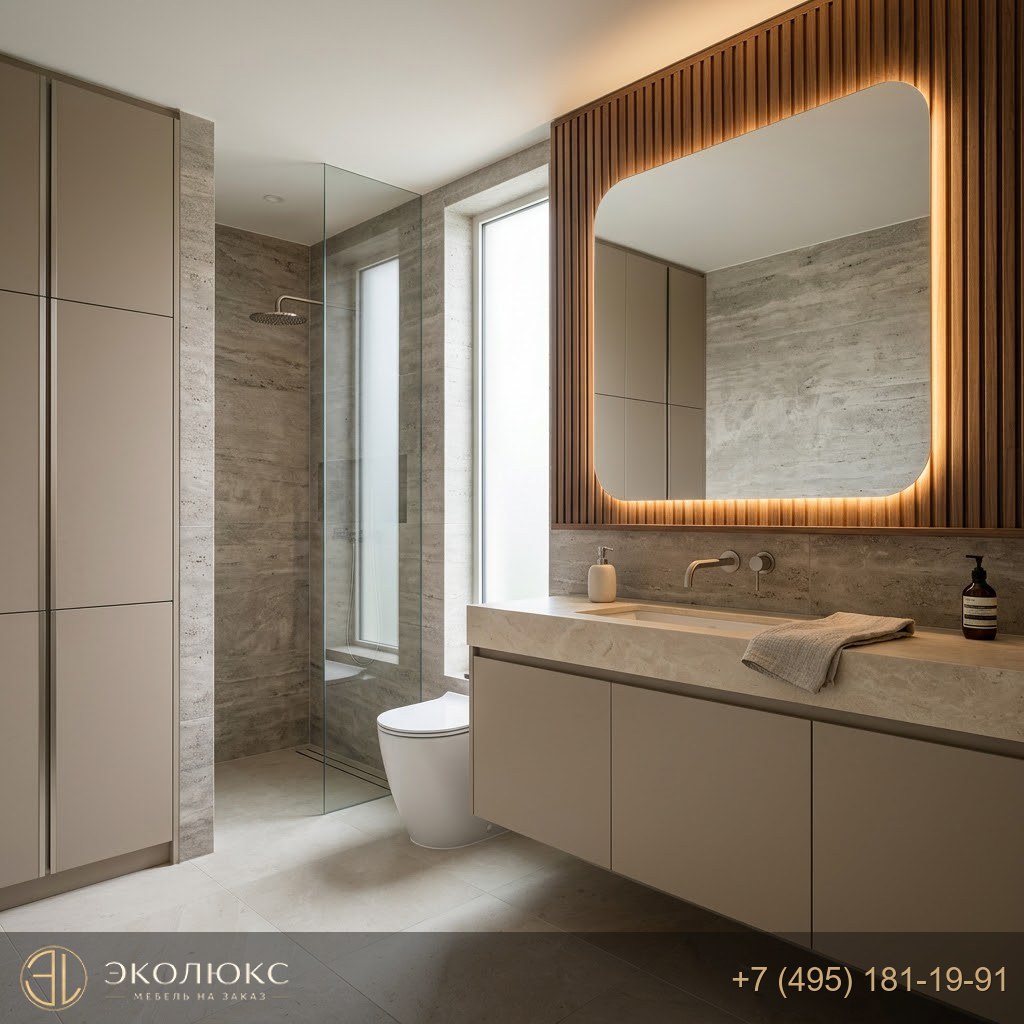 Современная мебель для ванной с LED