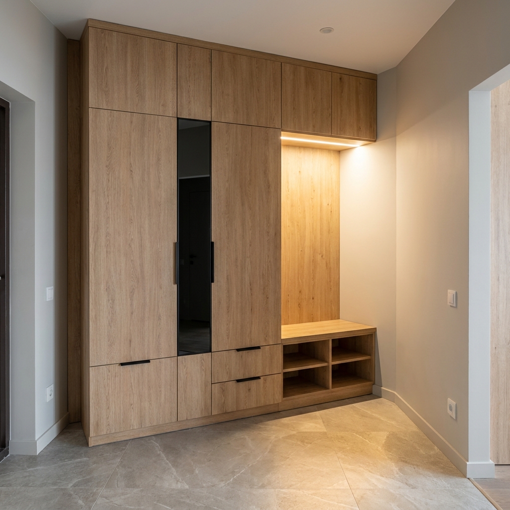 Гардеробная до потолка Дуб Бардолино натуральный (арт. H1145 ST10), Egger