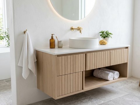 Современная подвесная тумба для ванной